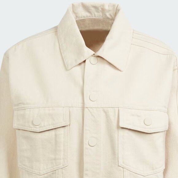 adidas x KSENIASCHNAIDER 3-Stripe Denim Jacket Women's, Natural Size Small - Picture 6 of 12